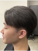 フェザーパーマ/グレーブルーカラー/刈り上げショートパンク