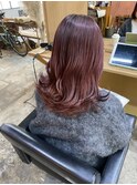 ブリーチなしケアダブルカラーラベンダーピンクブラウンカラー