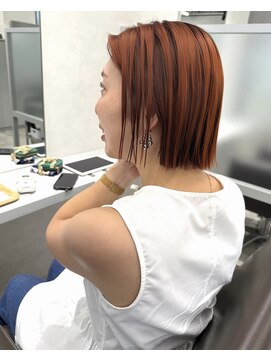 キートス(Kiitos) ★20代30代40代コーラルオレンジボブ大人可愛い美人梅田大阪