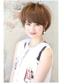 暗めカラーグランマッシュショートボブ