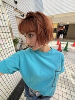 スロウ(Slow)&nbsp;無造作ボブ×オレンジブラウン　なかもずslow