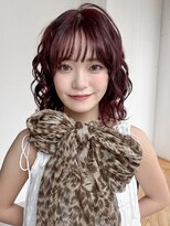 アルバム 池袋(ALBUM) 顔周りレイヤー韓国ヘアくびれミディミディアム_F31020