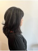 くせ毛を楽しむミディアムレイヤー　NYドライカット