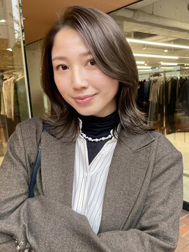 ノラ ヘアーサロン(NORA HAIR SALON) ナチュラル小顔前髪あり後れ毛サイドバング結べるボブくびれヘア