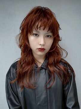 ギークス(GEEKS) 【GEEKS渋谷】マッシュウルフ/ハッシュカット/オレンジ/レイヤー