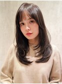 レイヤーカット*シースルーバング*グレージュカラー*髪質改善