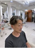 冬◎刈り上げセンターパートNOパーマショートスタイリング
