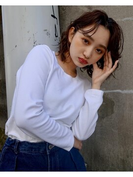 エアー 青山(AIR) ミディアムパーマスタイルまる