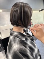 ケンジ 横浜(KENJE)&nbsp;ルーツカラー/グレージュ/ハイライト/切りっぱなしボブ