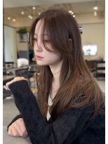 コート 青山(Cote) レイヤーカット ロングレイヤー チョコブラウン ツヤ感カラー