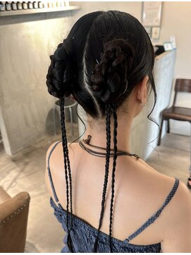 ヘアセット シャンプーアンドスパ専門店 ウルー(Uruu) 【ツインスタイル】天神/天神駅/ヘアセット/早朝/推し活/韓国