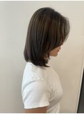 大人可愛い 透け感 ベージュ 透明感カラー