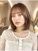 顔から周りカット/縮毛矯正/グレージュ/アッシュカラー/大人ボブ