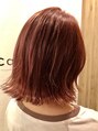 カルム ヘアー エコル(Calm hair ekolu) やっぱり可愛い切りっぱなしボブのハイトーンレッド