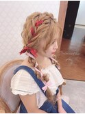 ヘアセット／リボンアレンジ