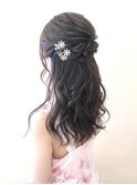 ハーフアップ　ヘアセット