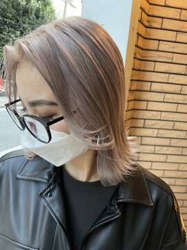 ラフ 難波店(LAFF) #黒髪#ボブルフ#ネビージュ#小顔#ワンレン