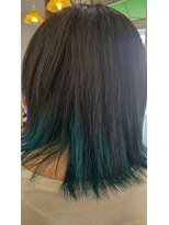 ヘアーサロン ウィッシュ(hair salon Wish)&nbsp;ウルフ×ターコイズ