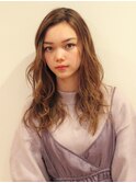 似合わせくびれ小顔カットネビージュワンレンひし形ボブルフ黒髪