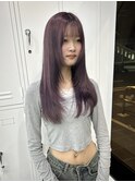10代/20代/ラベンダーグレージュ/ケアブリーチ/ツヤ髪スタイル