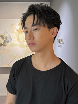 ノラ ギンザ(NORA GINZA) ビジネスヘアガイルヘアサイドパートコンマヘアニュアンスパーマ