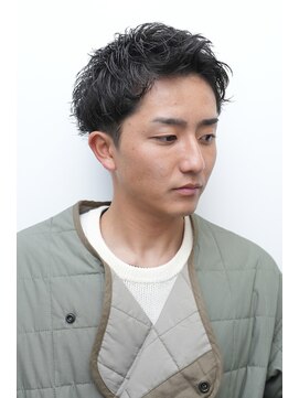 カーウォッシュバーバー(CARWASH BARBER) メンズカットアップバングスパイキーショートブルーブラック0302