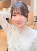 ナチュラルボブ前髪ありイメチェン20代30代40代50代ショートボブ