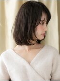 シースルーバング黒髪ワンカールAラインボブ309W北浦和30代40代