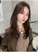 小顔美人レイヤーカット×ナチュラルグレージュ30代40代50代