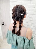 ツインテールアレンジ/お呼ばれヘアセット/お出かけヘアメイク
