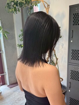 ヲタク(wotaku.) ダークグレージュダークラベンダー暗髪カラー透明感カラー艶髪