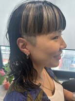 ヒスイバイケンジ(hisui by KENJE)&nbsp;大人ハイライト/ツーブロック/顔周りカット/アディクシーカラー