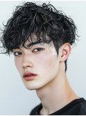 ニュアンスパーマ×メンズ/眉毛/韓国/ブリーチ/パーマ/ブリーチ