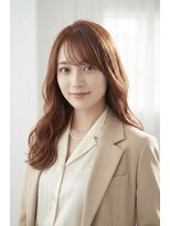 バーシャミ 博多(Baciami)&nbsp;大人の上品さ漂う【赤みブラウン×ゆるウェーブ】セミロング