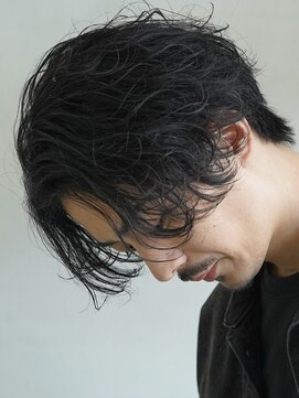 フィフス 大分(fifth) 大分シャドウパーマメンズカットラウンドマッシュセンターパート