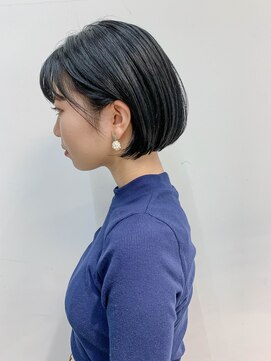 テトヘアー(teto hair) 切りっぱなしボブ、黒髪、テラスハウス、香織