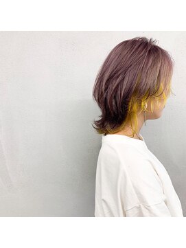 タグ(#tag) #パープル×イエローのマッシュウルフ