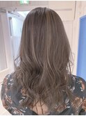 ハイライト/ブラウンベージュ/ウェーブ巻き/20代30代40代50代