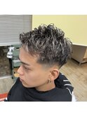 スキンフェードXホワイトメッシュ