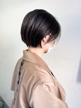 キャンバス バイ ネオリーブ 横浜西口(Canvas by neo.) 大人可愛い小顔丸みショートボブ 耳掛けワンサイドショート