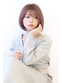 ローライトことりベージュ大人かわいい小顔スリークボブ大人ボブ