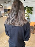 写真映え間違いなしバレイヤージュ_透け感◎ホワイトアッシュ_