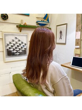 ネモヘアーワークス(nemo hair works) ロングヘア　ピンク系カラー　かわいい