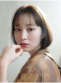 ナチュラルストレートボブ_アグレージュカラーボブウルフ_49091
