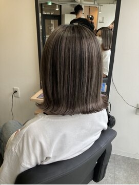 ラフ 難波店(LAFF) #黒髪#ボブルフ#ネビージュ#小顔#ワンレン