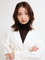 オンク 新宿(onk)&nbsp;黒髪/グレーベージュ/レイヤーロング/前髪パーマ[新宿駅]