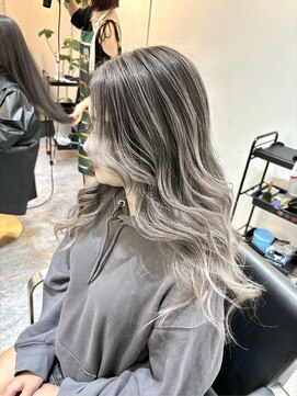 ブレンド 渋谷(BLend) ハイライトカラーマチルダボブインナーグレージュ前髪