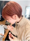 オレンジ*韓国風顔まわりショート