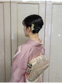 訪問着着つけとヘアセット
