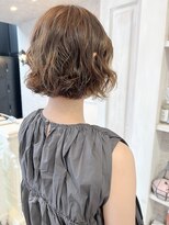 キャアリー(Caary)&nbsp;福山市美容室Caaryふわっとくしゅっとパーマ切りっぱなしボブ